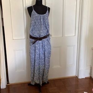 Printed cotton  maxi strap dress